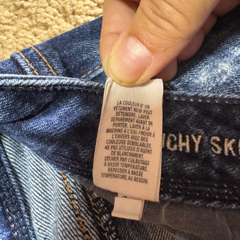 American Eagle Outfitters Slouchy‎ Skinny Distressed Blue Skinny Jeans - Picture 4 of 8